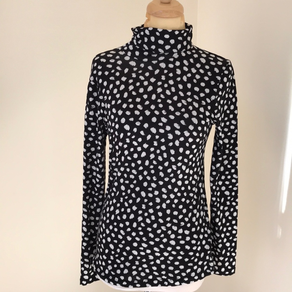 New! J.crew outlet small black soft turtle neck long sleeve blouse.